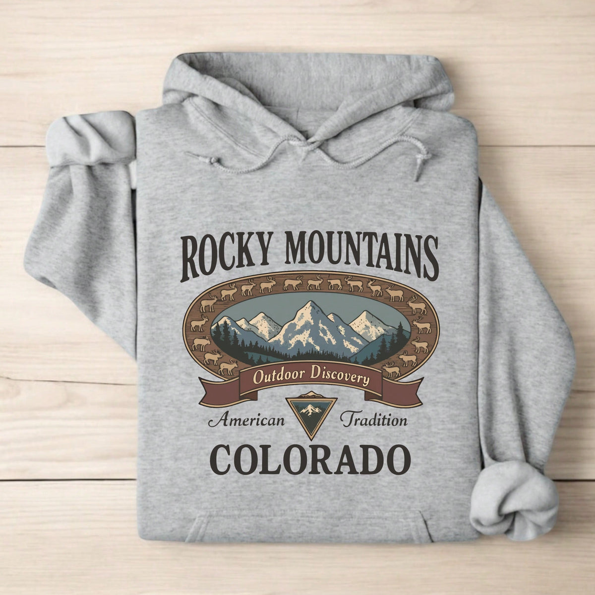 Vintage Rocky Mountains Colorado Hoodie