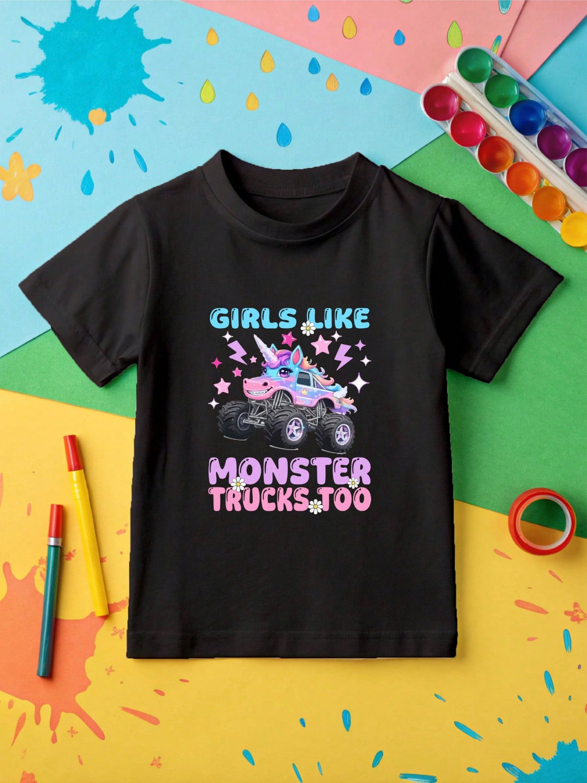 Girls Like Monster Trucks Too Hoodie