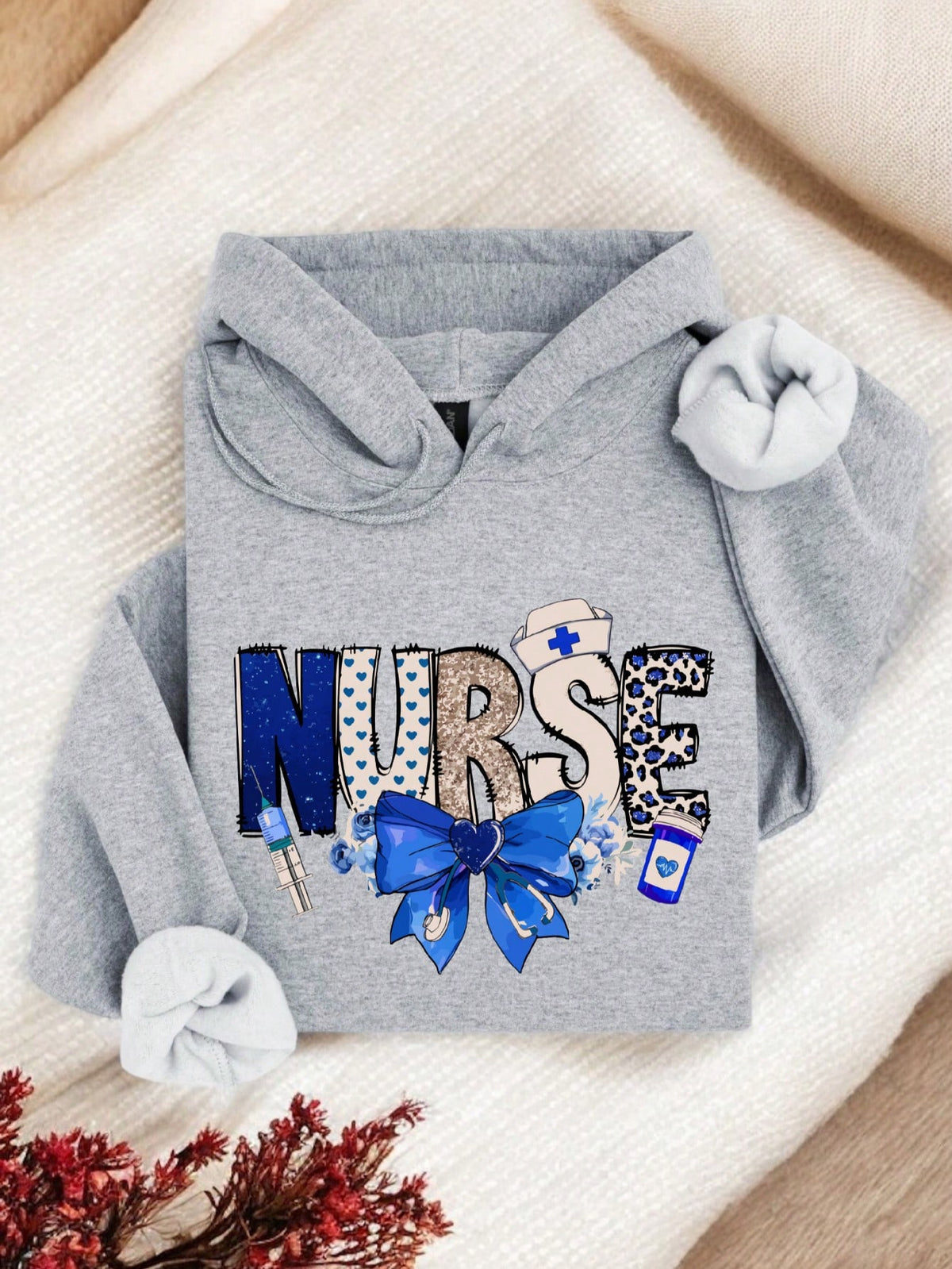 Nurse Leopard Print Hoodie