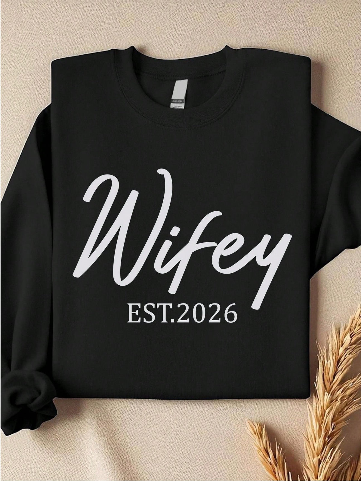 1 PC Wifey Hubby Est 2026 Sweatshirt