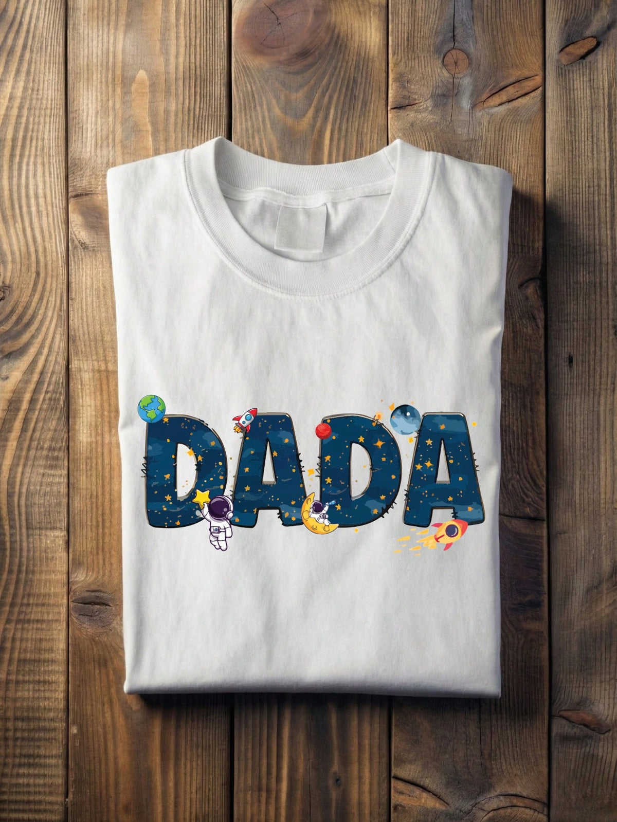 1 PC Mama Dada Astronaut T-Shirt
