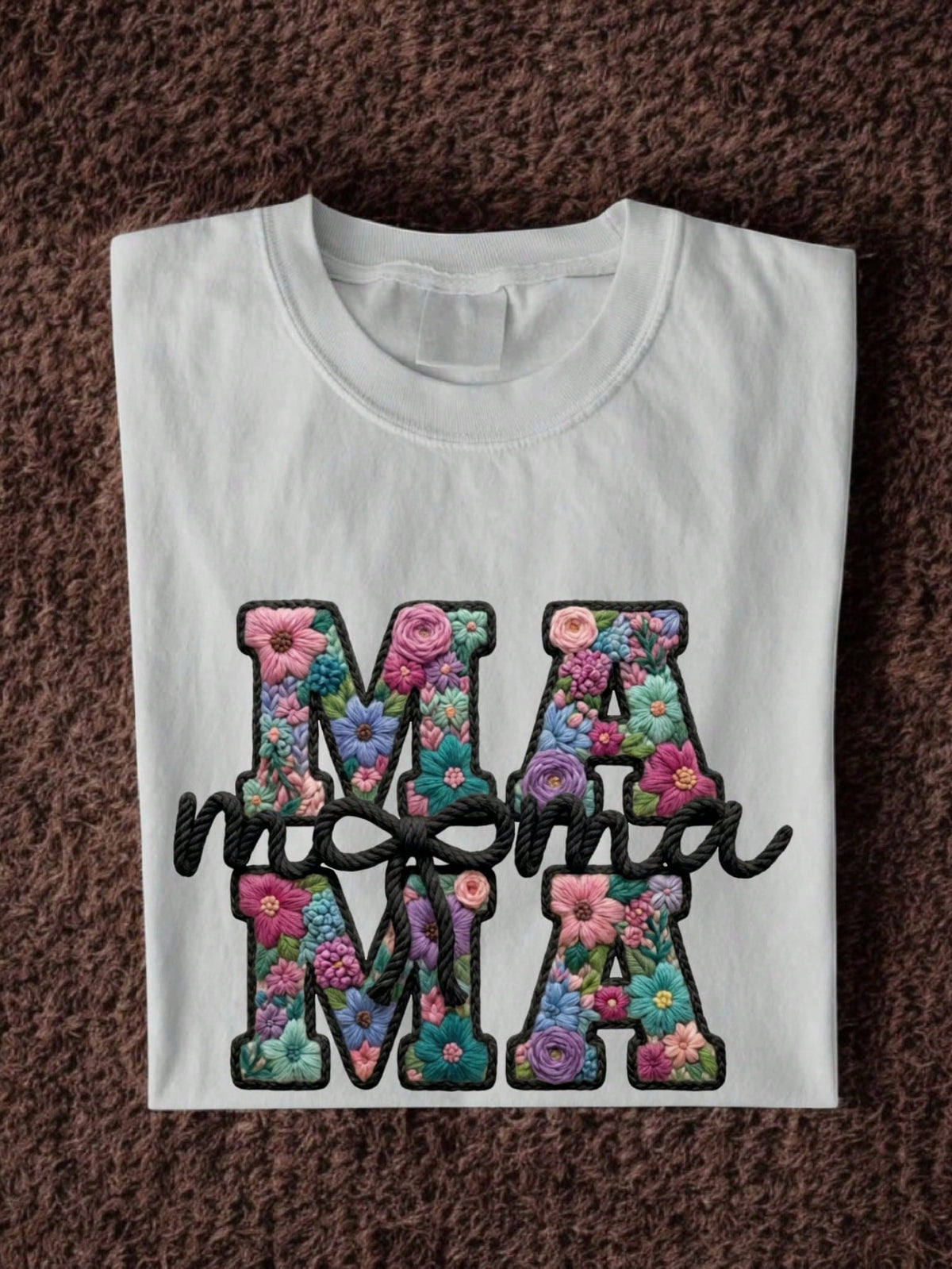 Floral Mama Yarn Crochet T-Shirt
