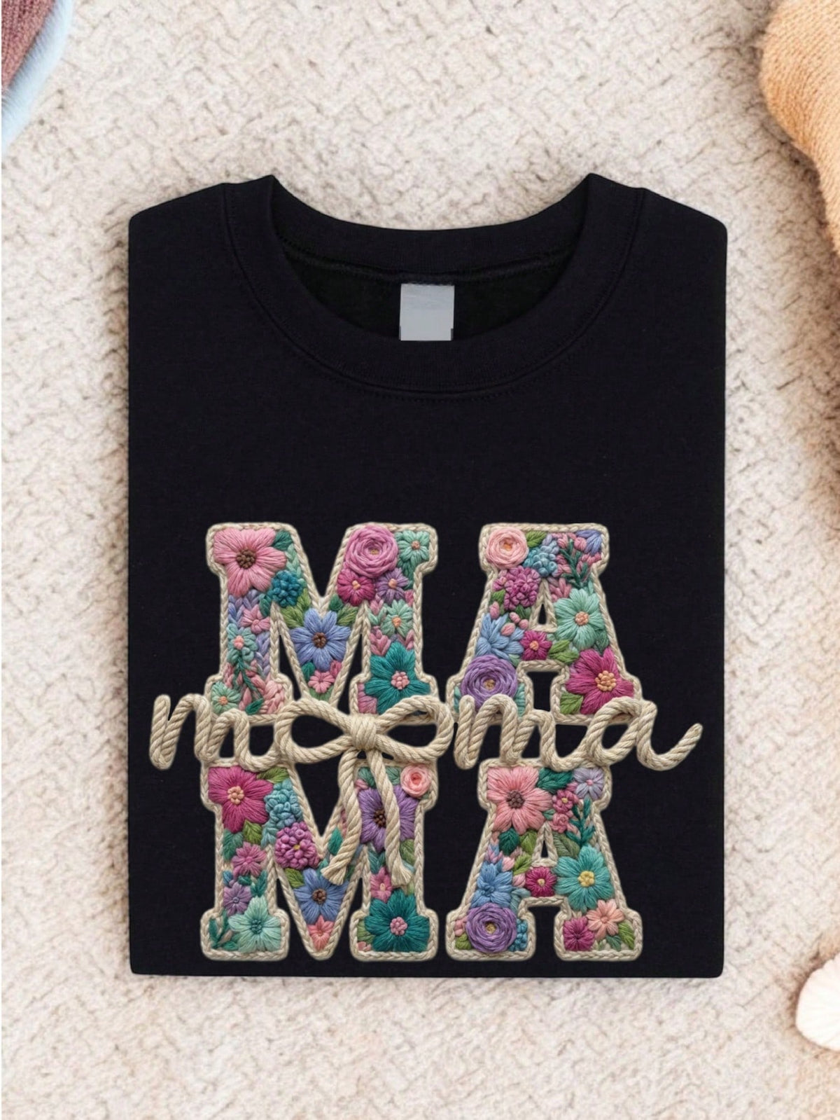Floral Mama Yarn Crochet T-Shirt