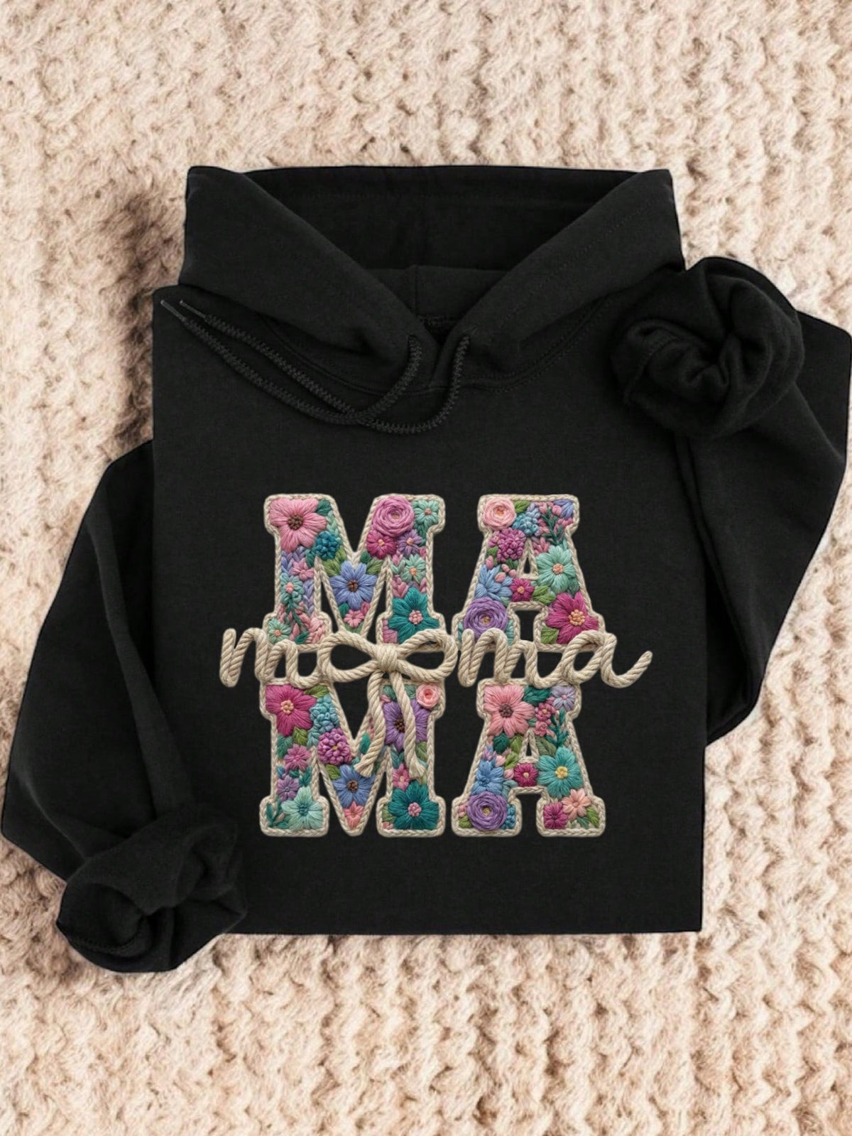 Floral Mama Yarn Crochet Hoodie
