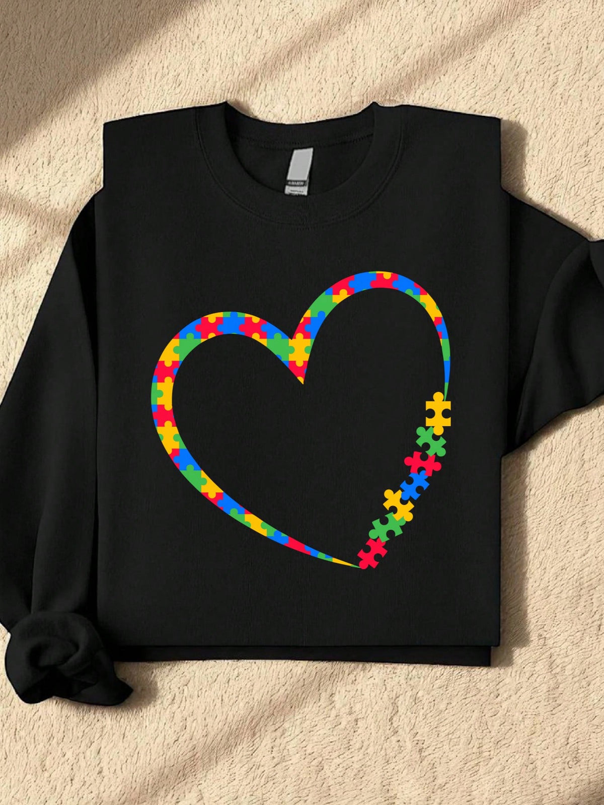 Autism Love Heart Shape Sweatshirt