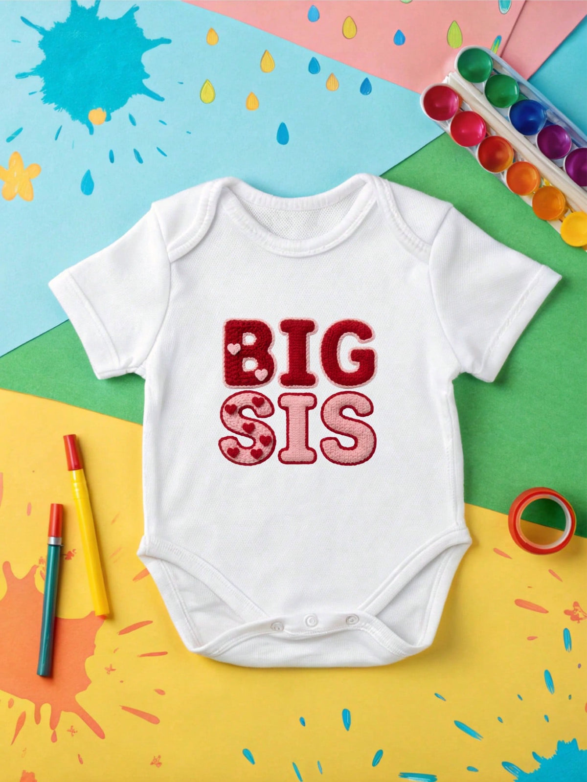 1 PC Big & Lil Sis Kids Bodysuit