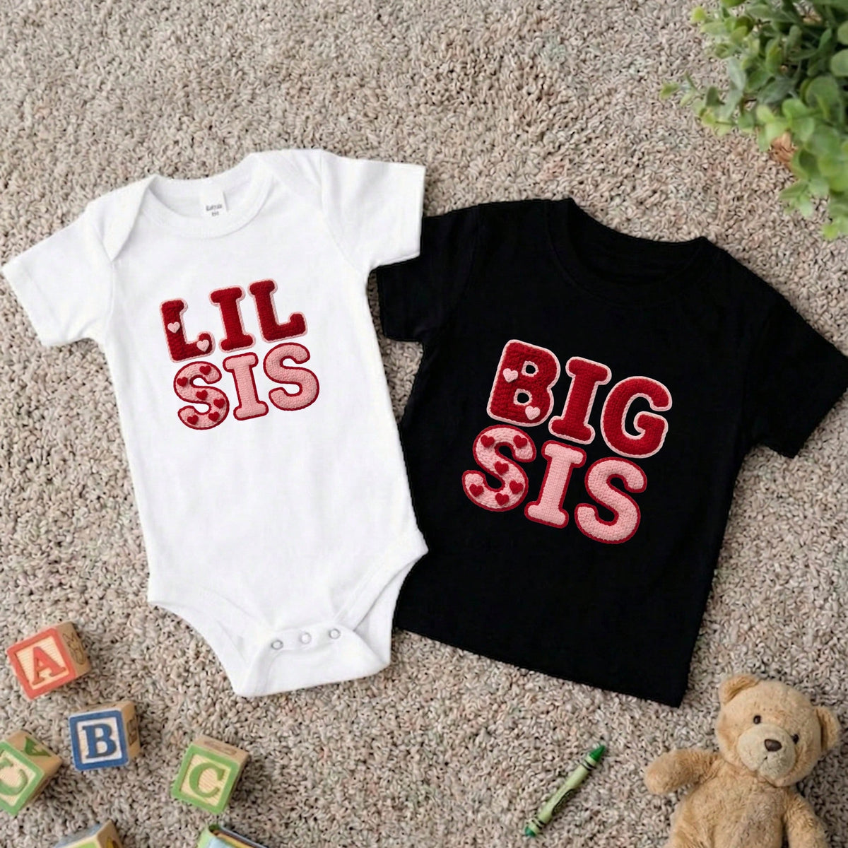 1 PC Big & Lil Sis Kids T-Shirt