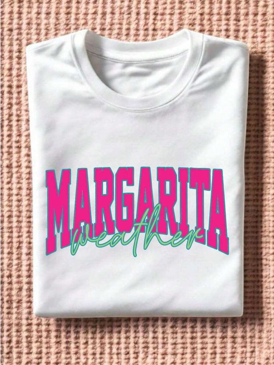 Margarita Weather Distressed Varsity T-Shirt