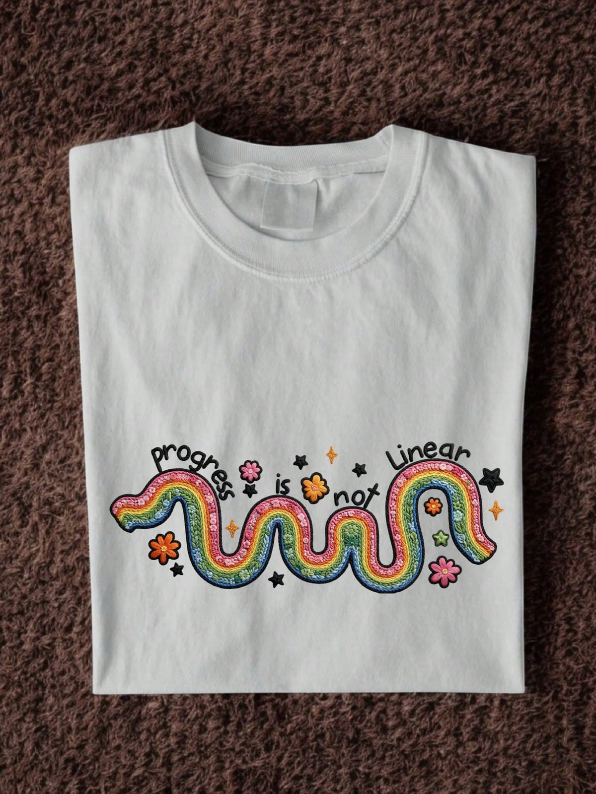 Faux Crochet Progress Is Not Linear T-Shirt