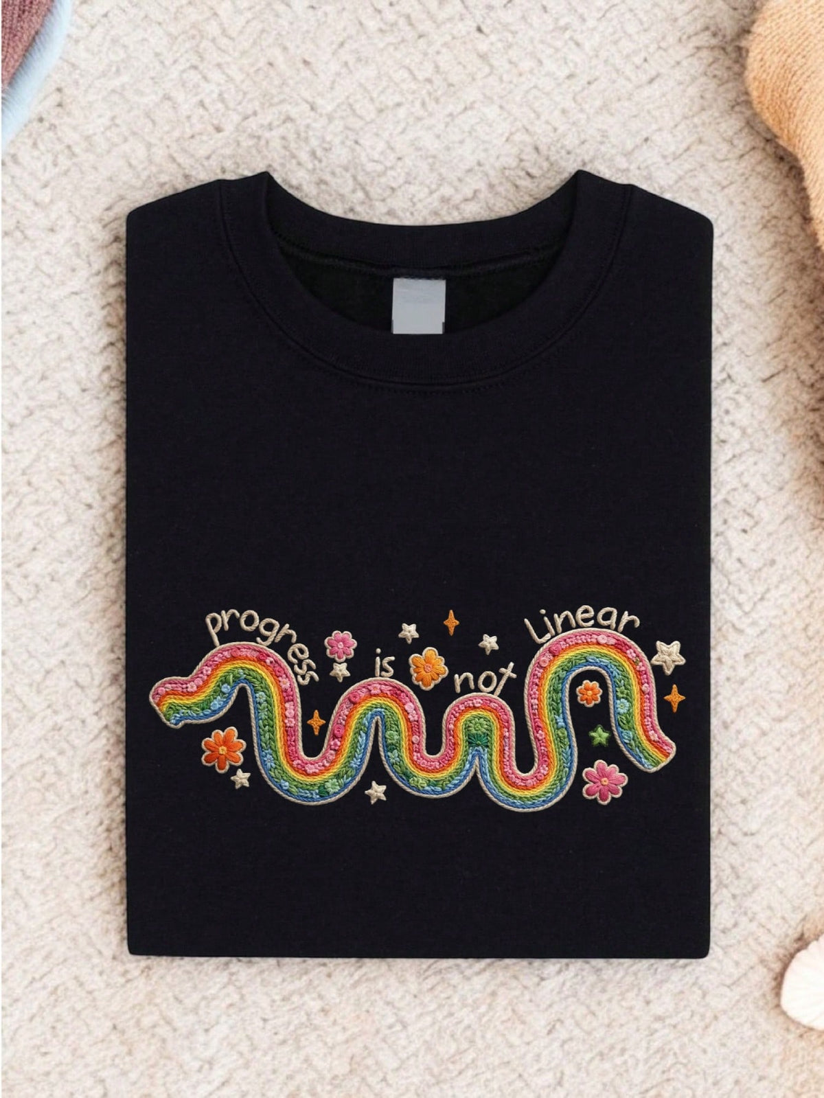 Faux Crochet Progress Is Not Linear T-Shirt