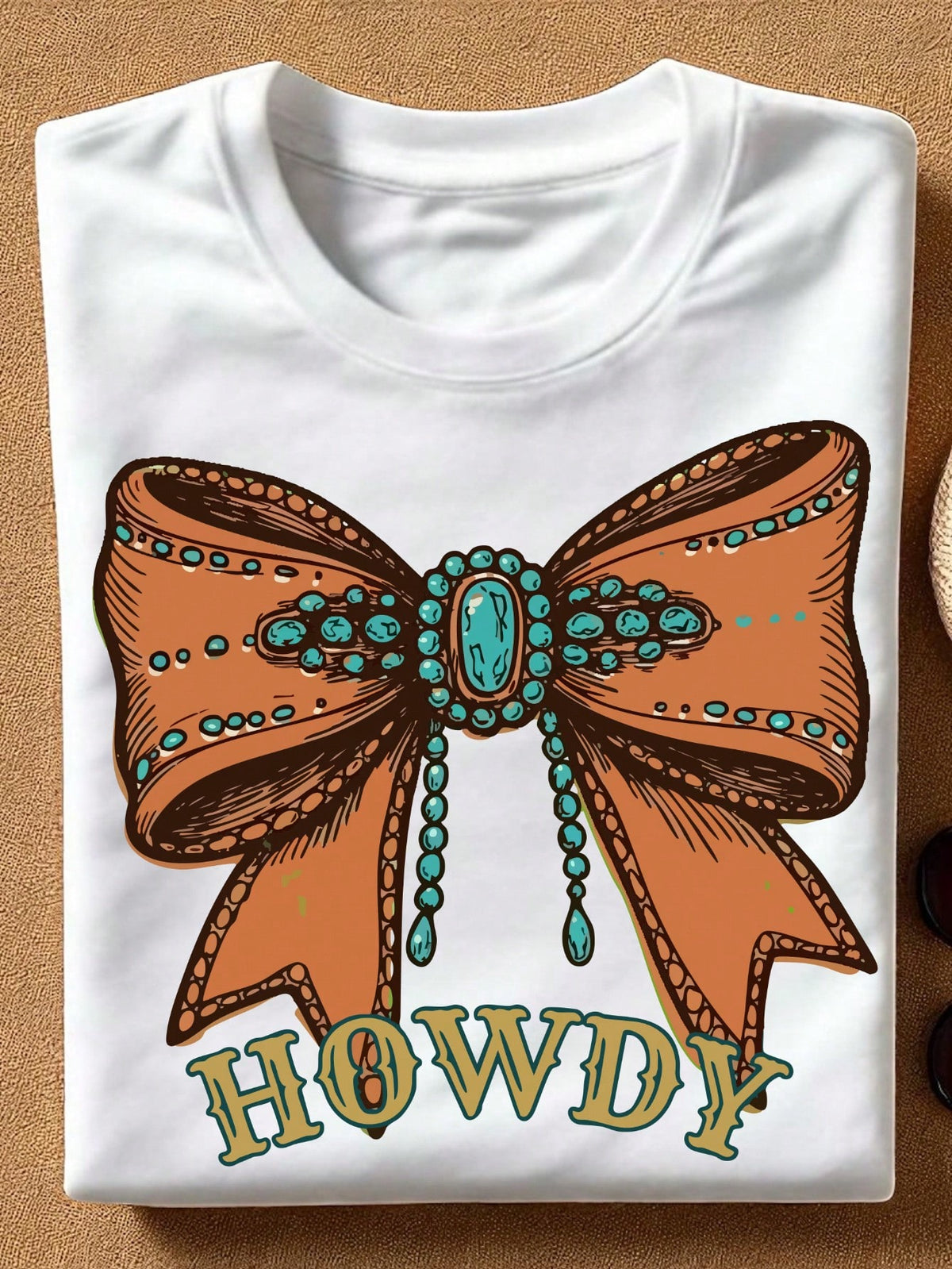 Turquoise Coquette Bow T-Shirt