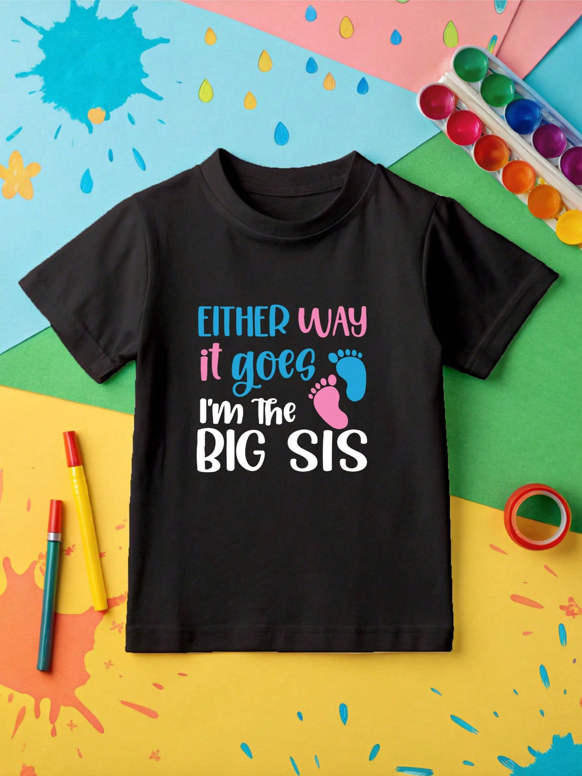 Either Way It Goes I'm The Big Sis Kids Bodysuit