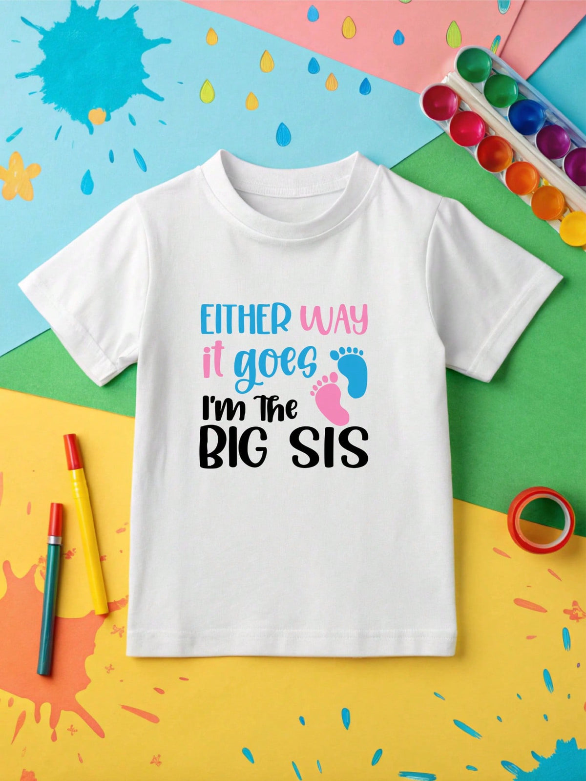 Either Way It Goes I'm The Big Sis Kids Bodysuit
