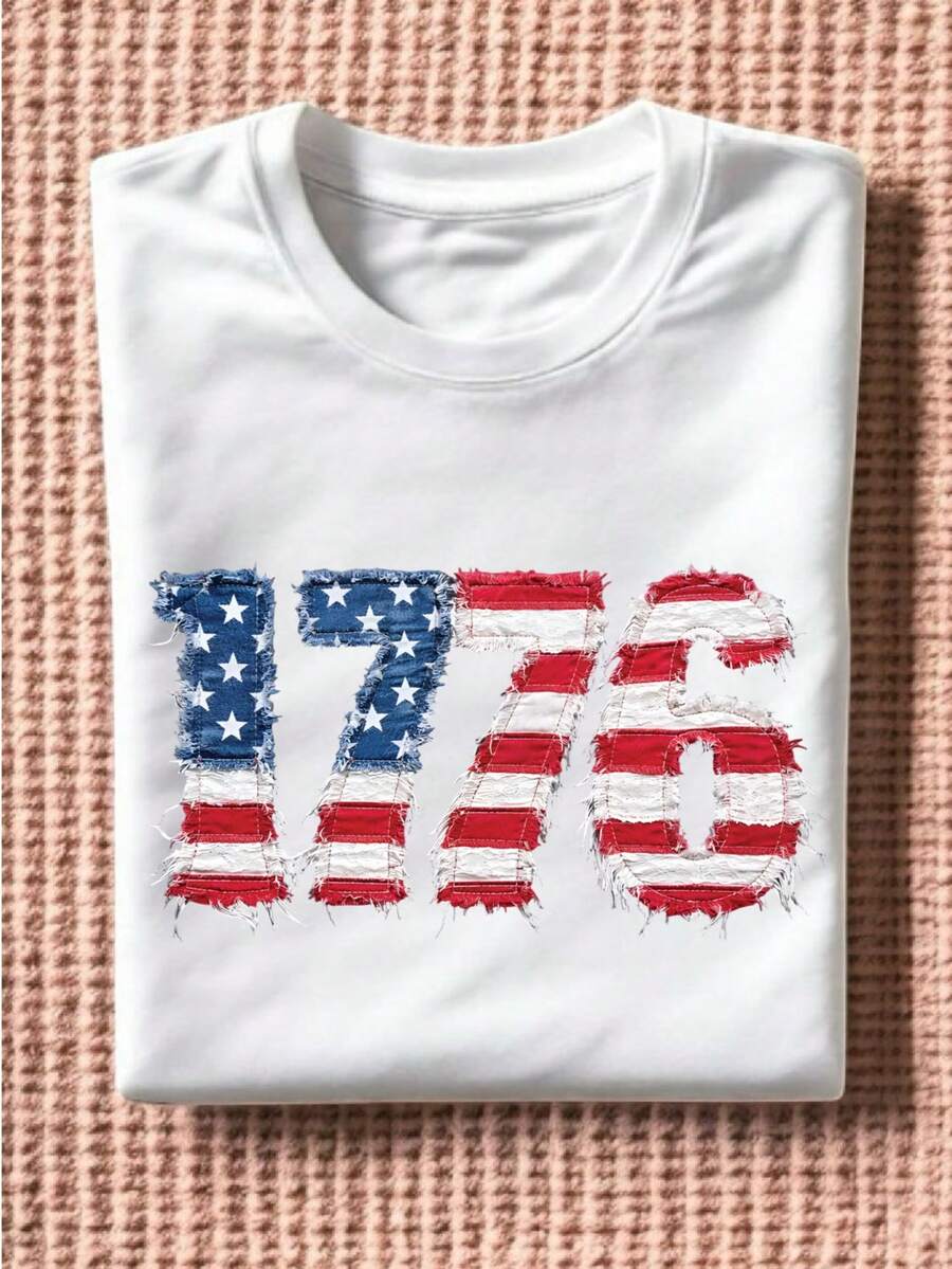 Faux (DTF Graphics Prints) USA T-Shirt
