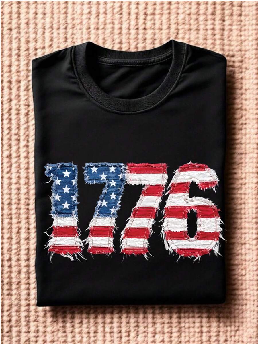 Faux (DTF Graphics Prints) USA T-Shirt
