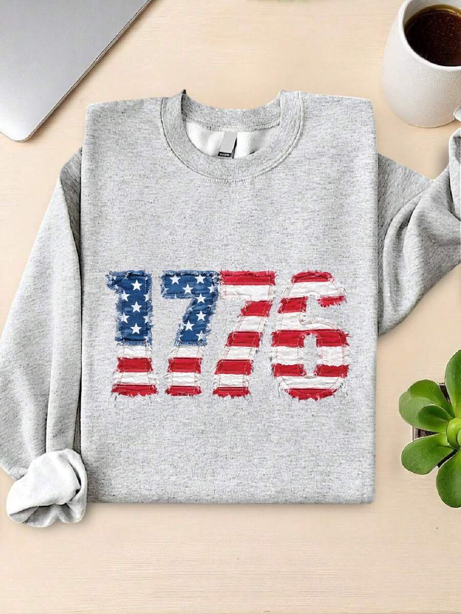 Faux (DTF Graphics Prints) USA Sweatshirt