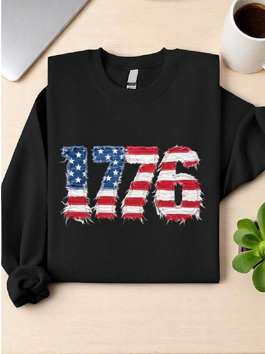 Faux (DTF Graphics Prints) USA Sweatshirt