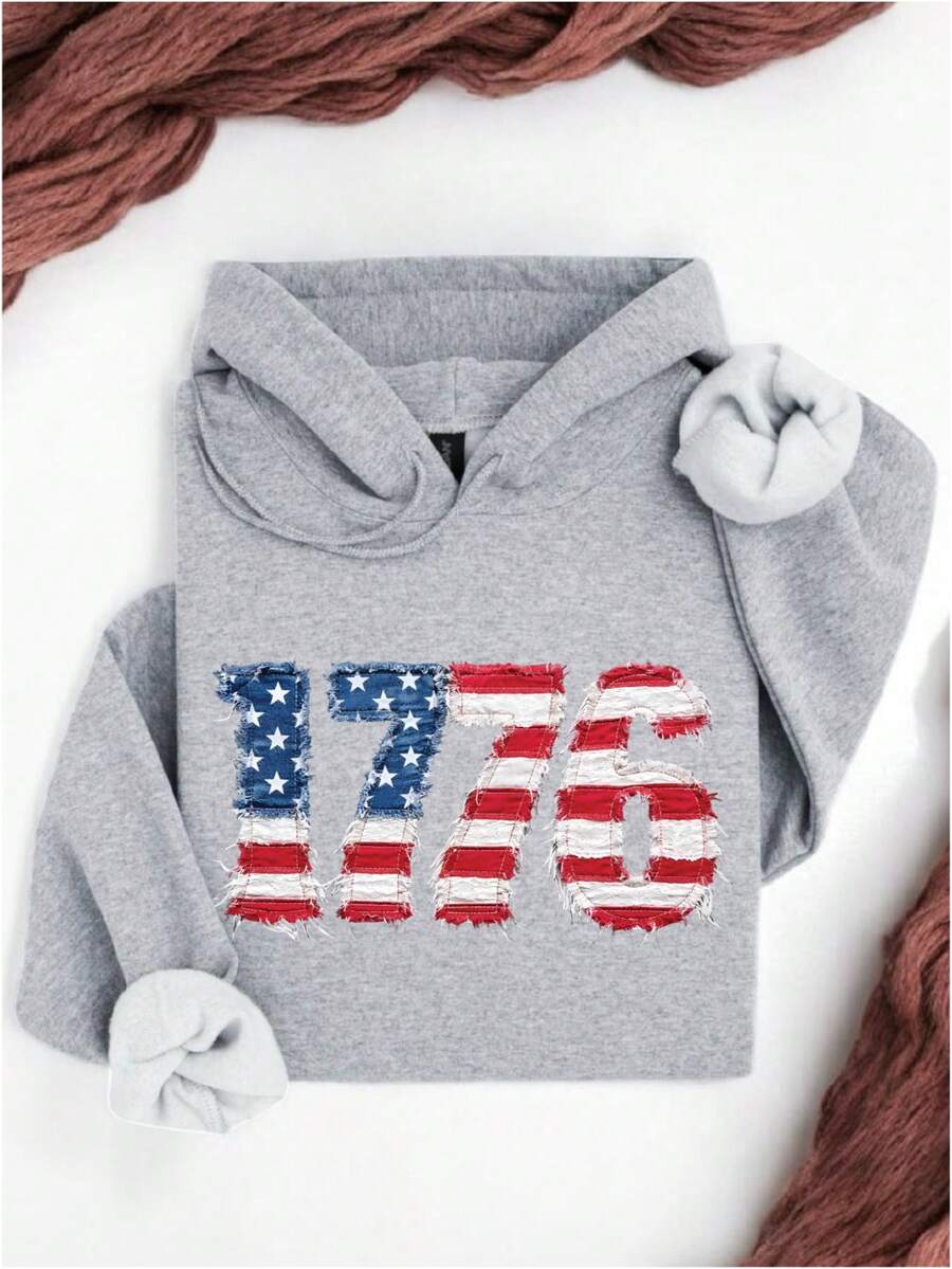 Faux (DTF Graphics Prints) USA Hoodie