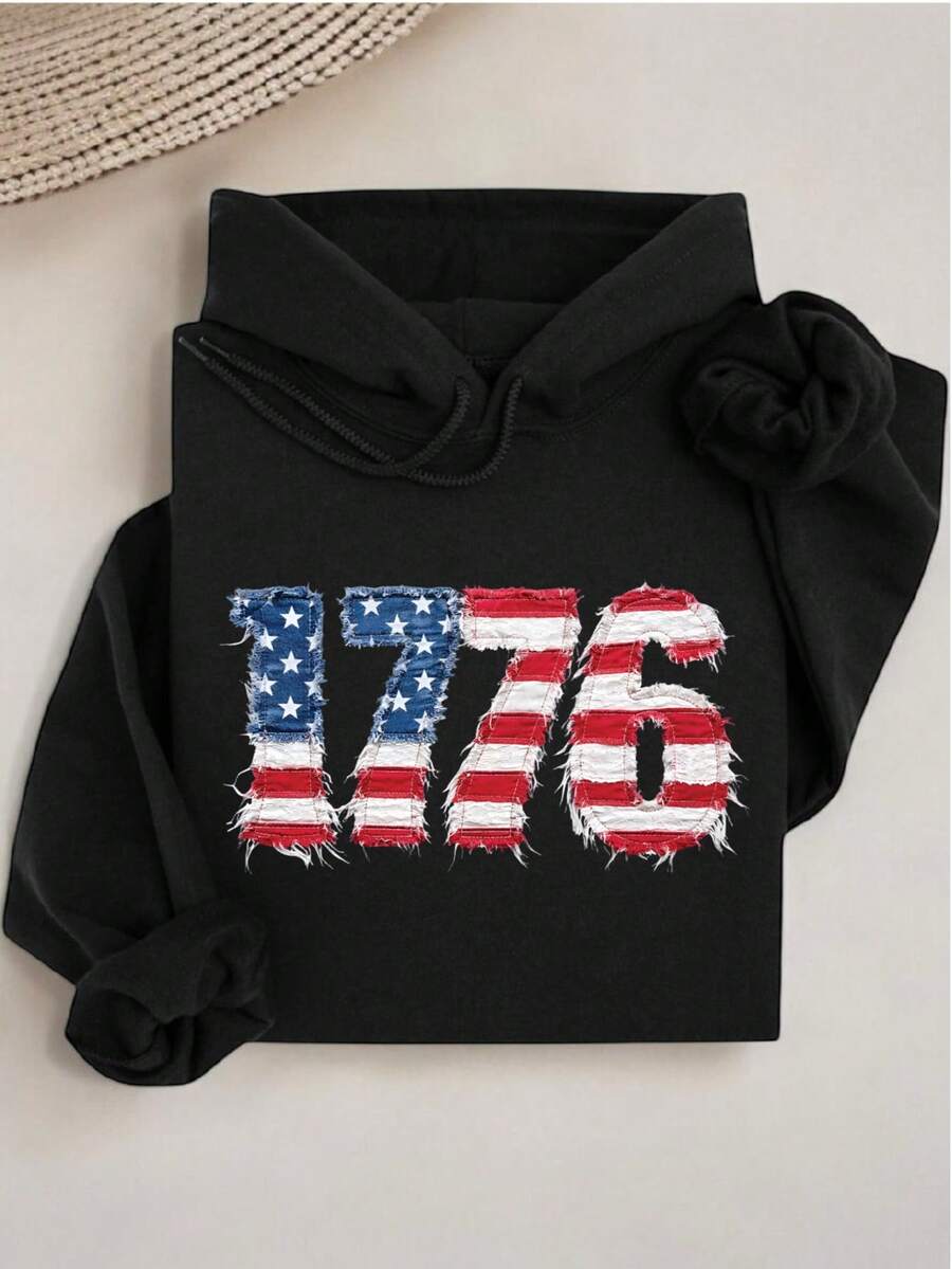 Faux (DTF Graphics Prints) USA Hoodie