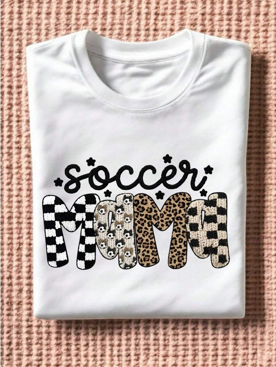 Retro Soccer Mama Faux Yarn T-Shirt Soccer Mom Shirt