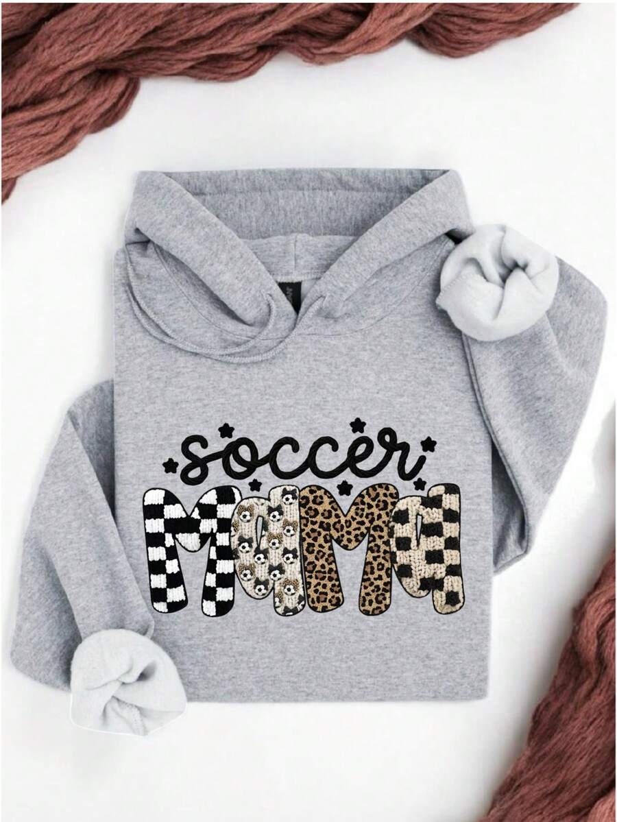 Retro Soccer Mama Faux Yarn Hoodie