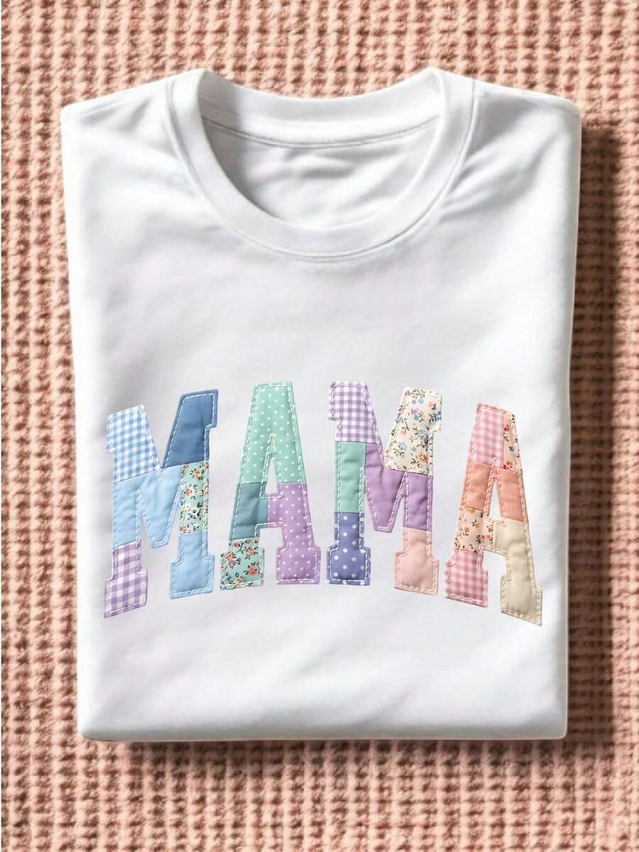 Patchwork Floral Mama T-Shirt