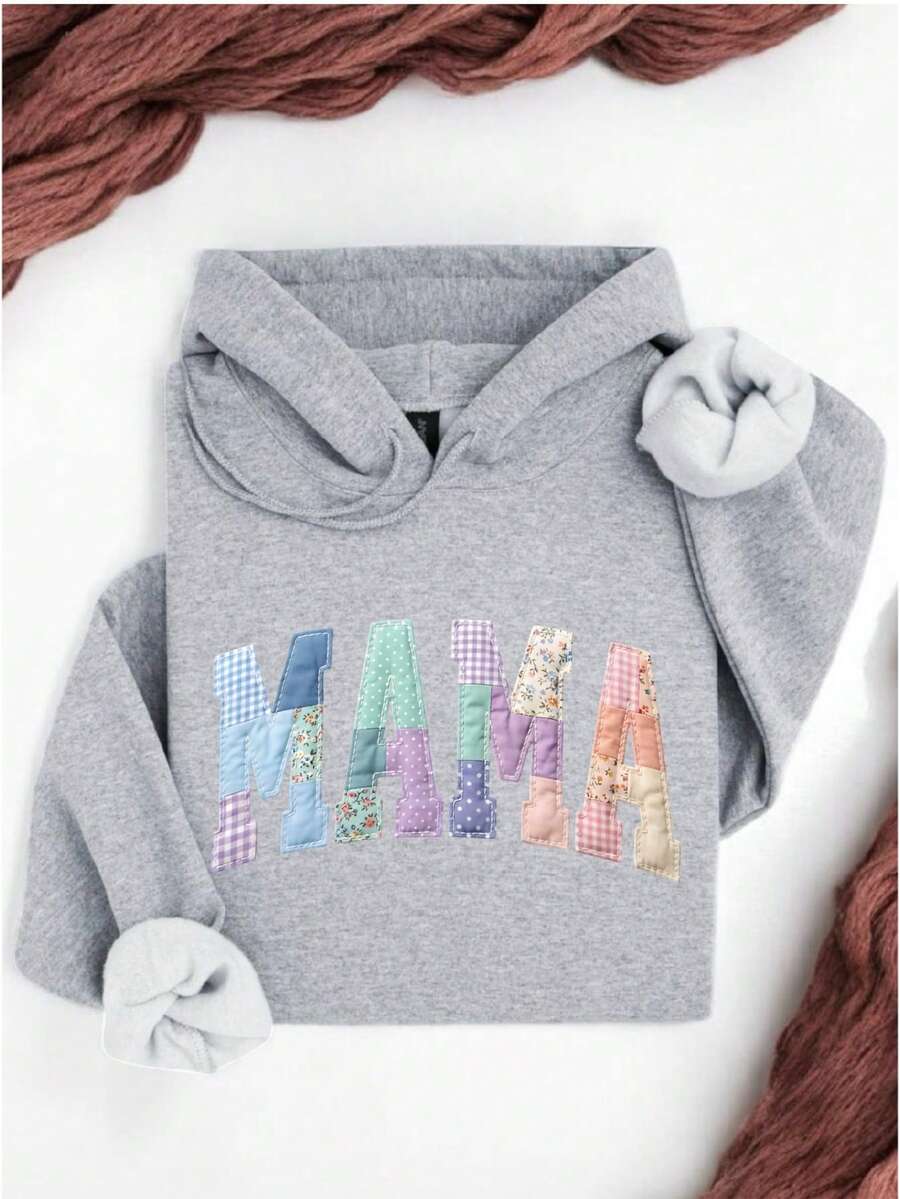 Patchwork Floral Mama Hoodie