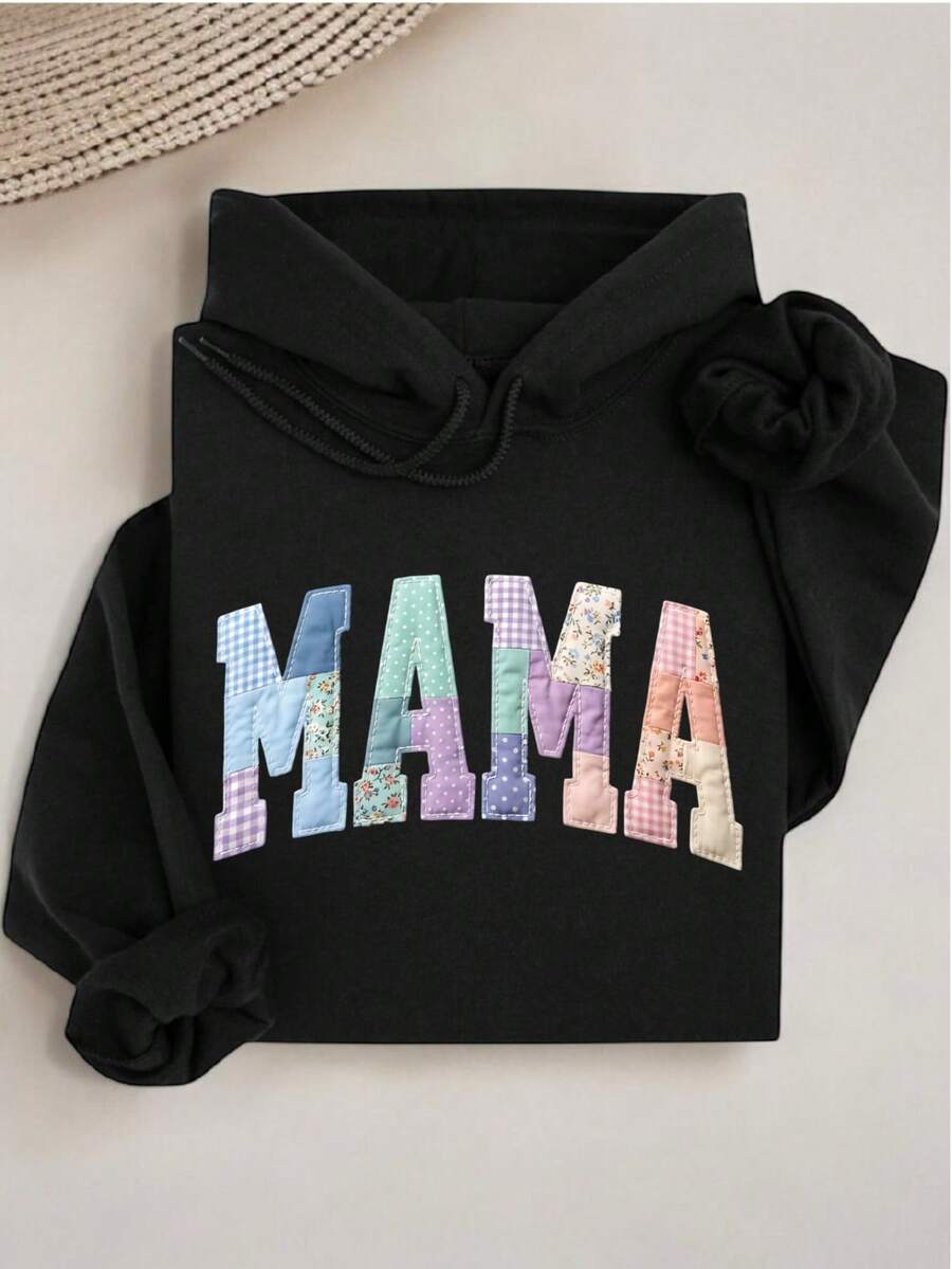 Patchwork Floral Mama Hoodie