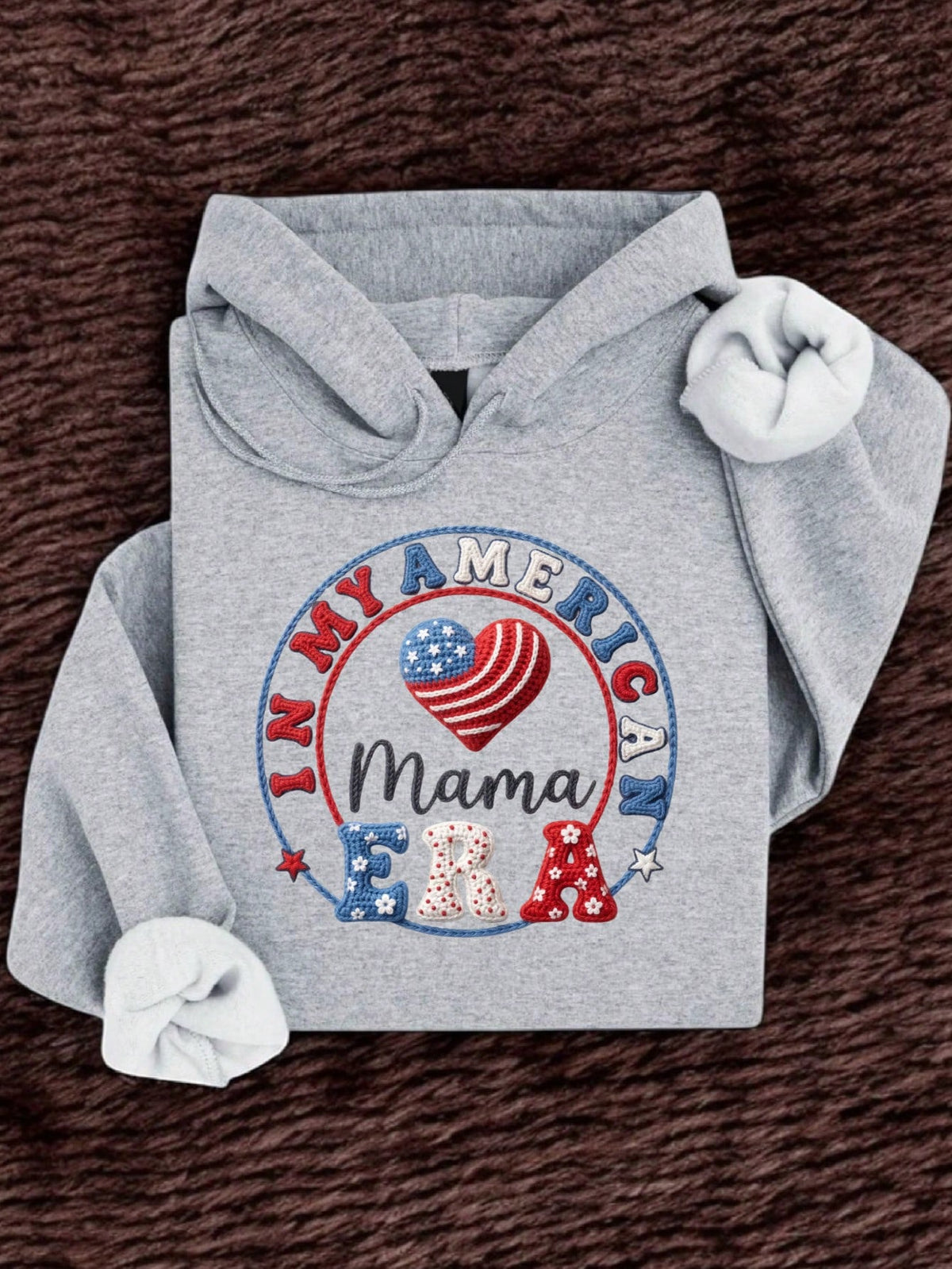 Patriotic American Mama Hoodie