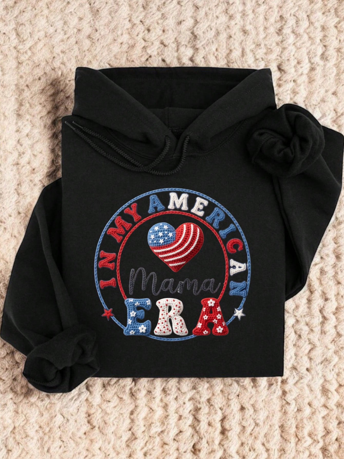 Patriotic American Mama Hoodie