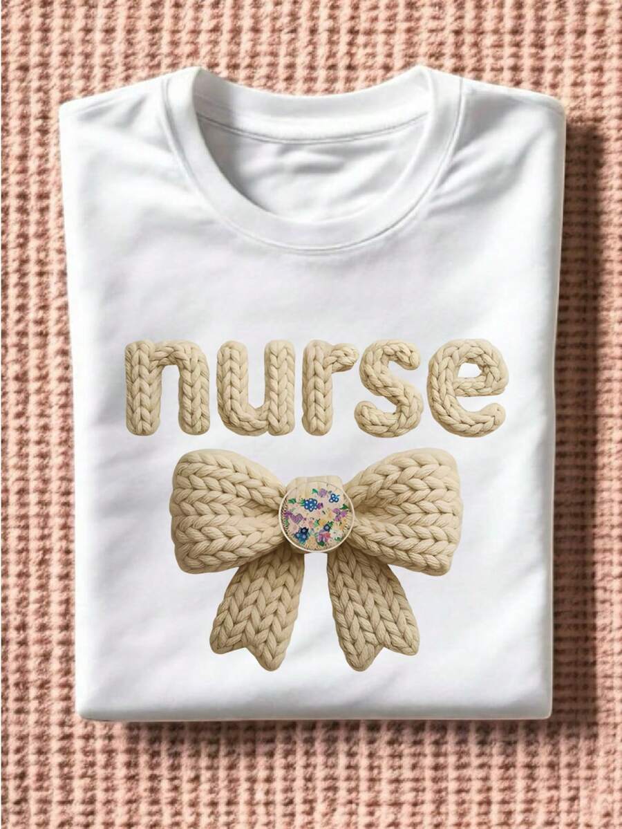 Latch Hook Yarn Crochet Nurse T-Shirt