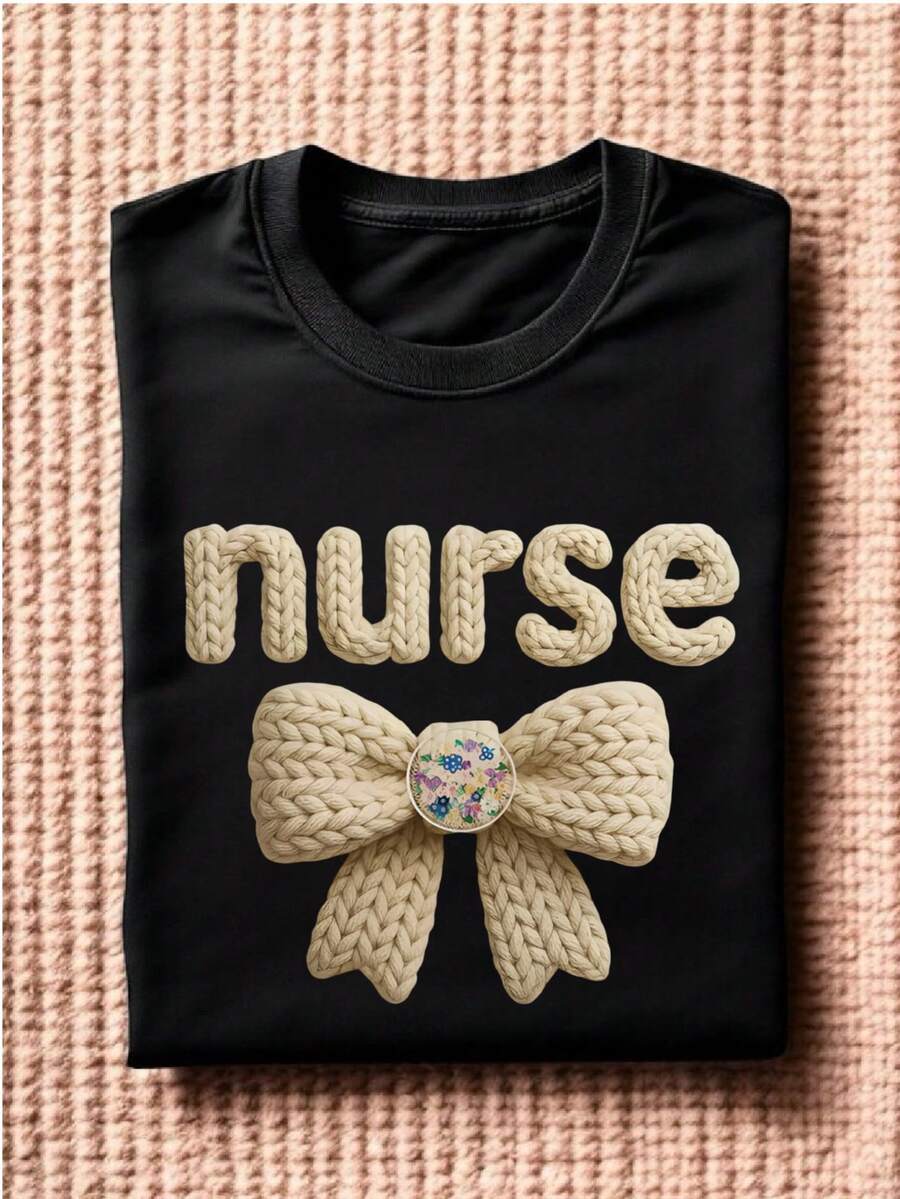 Latch Hook Yarn Crochet Nurse T-Shirt