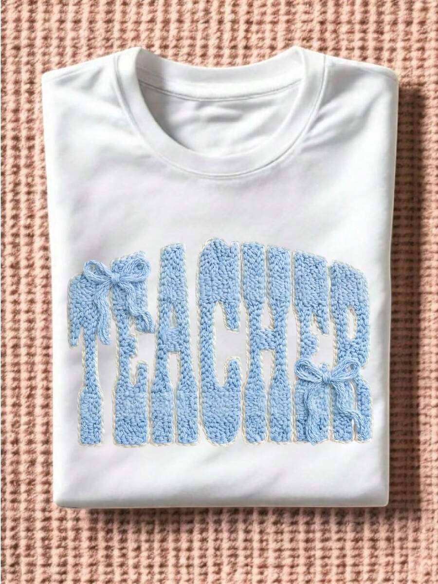 Teacher Coquette Faux Yarn T-Shirt