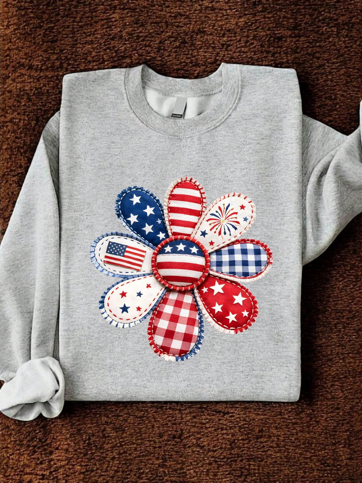 Floral 4th Of July Sweatshirt