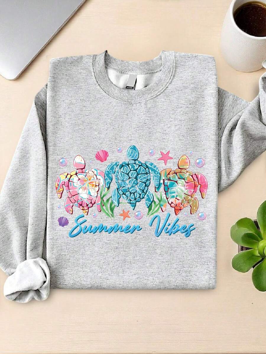 Summer Vibes Turtle Sweatshirt