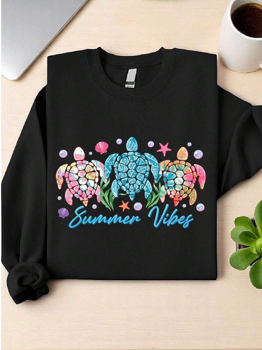 Summer Vibes Turtle Sweatshirt