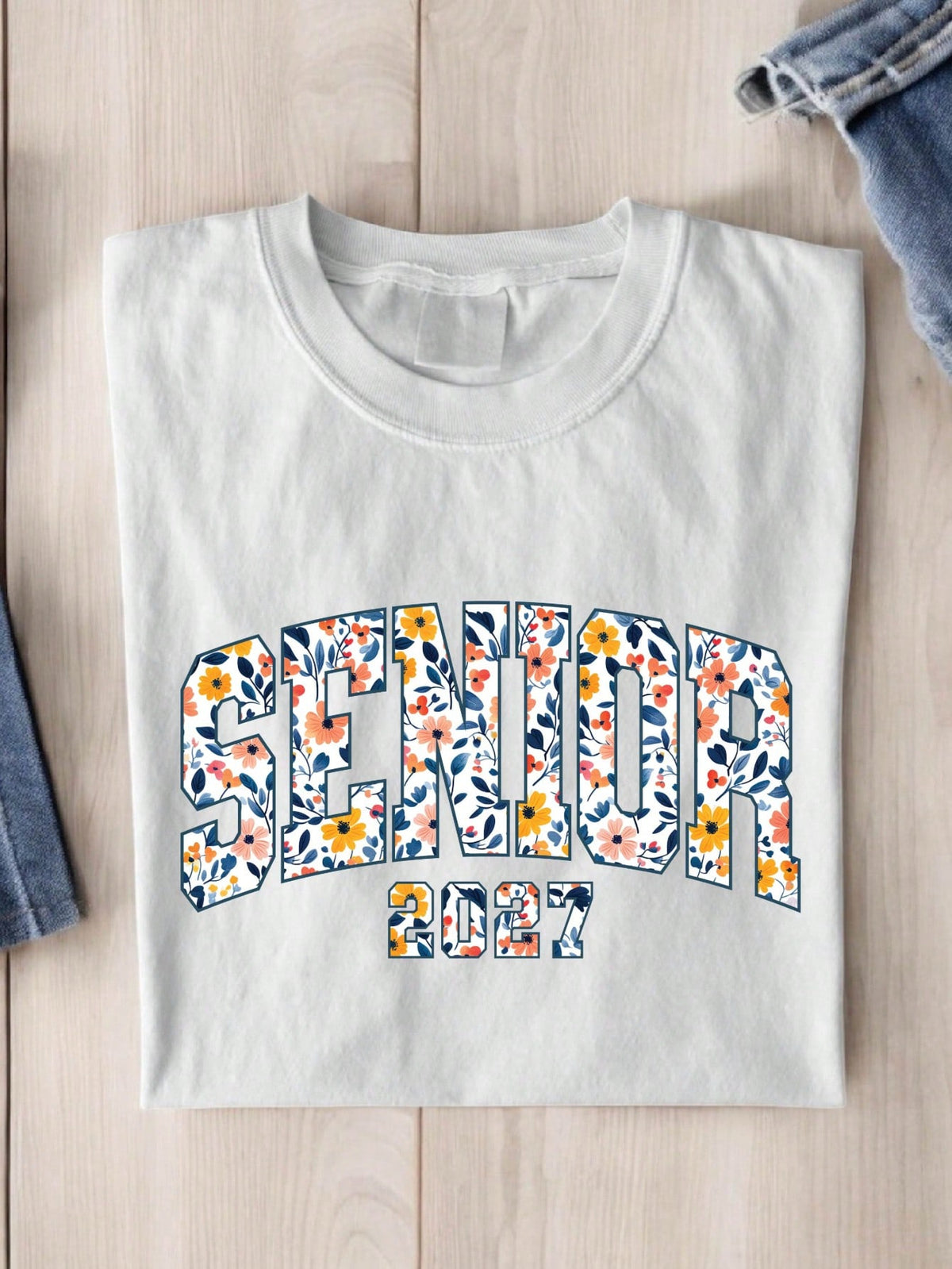 Floral Senior 2027 T-Shirt