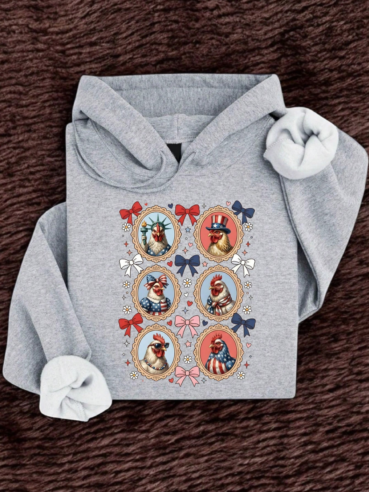Funny Chicken USA Hoodie