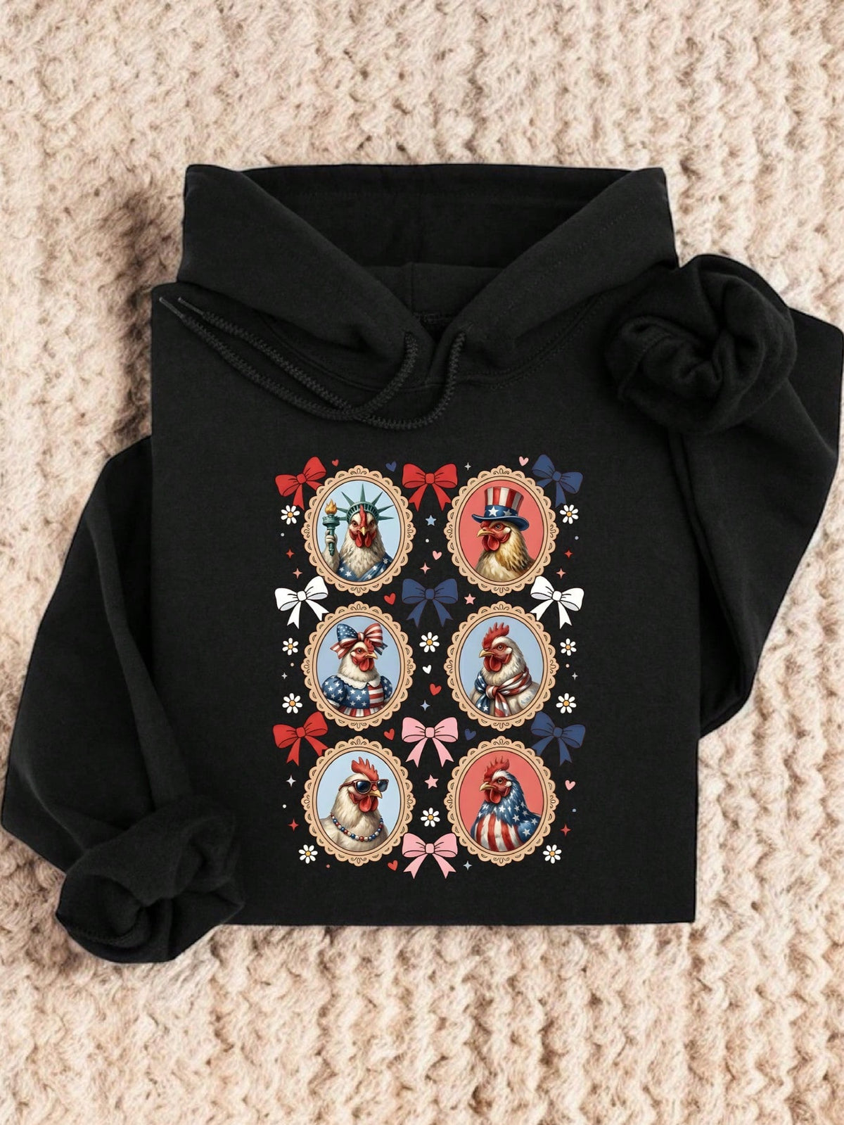 Funny Chicken USA Hoodie