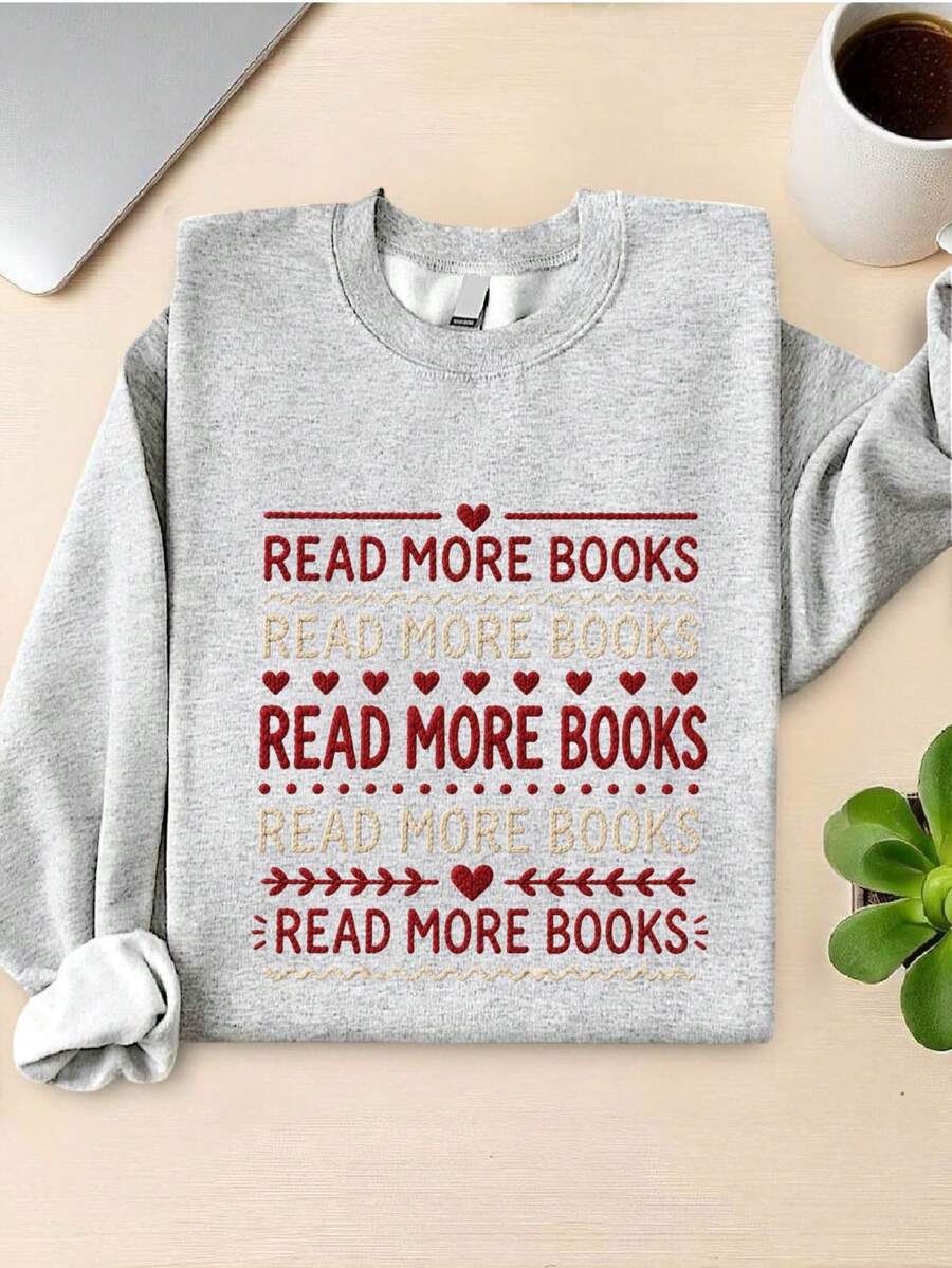 Read More Books Faux Yarn Sweatshirt