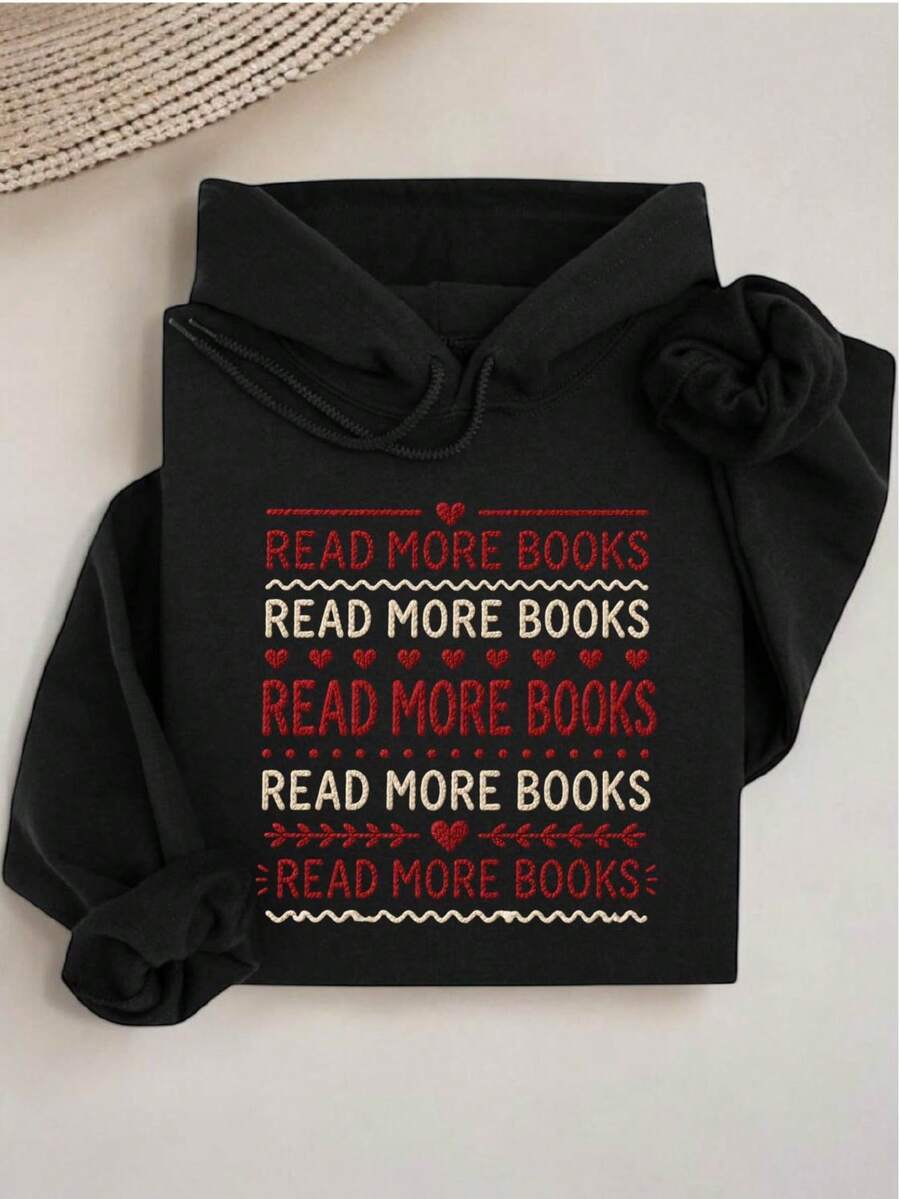 Read More Books Faux Yarn Hoodie