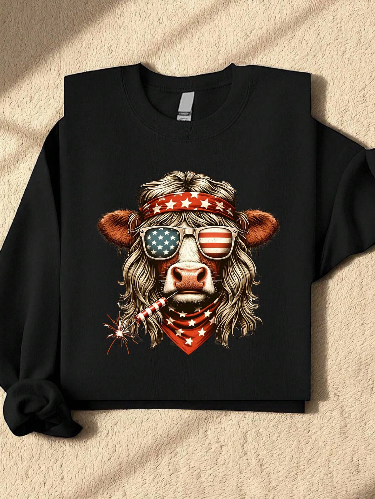 Funny Cow 4th Of July Sweatshirt