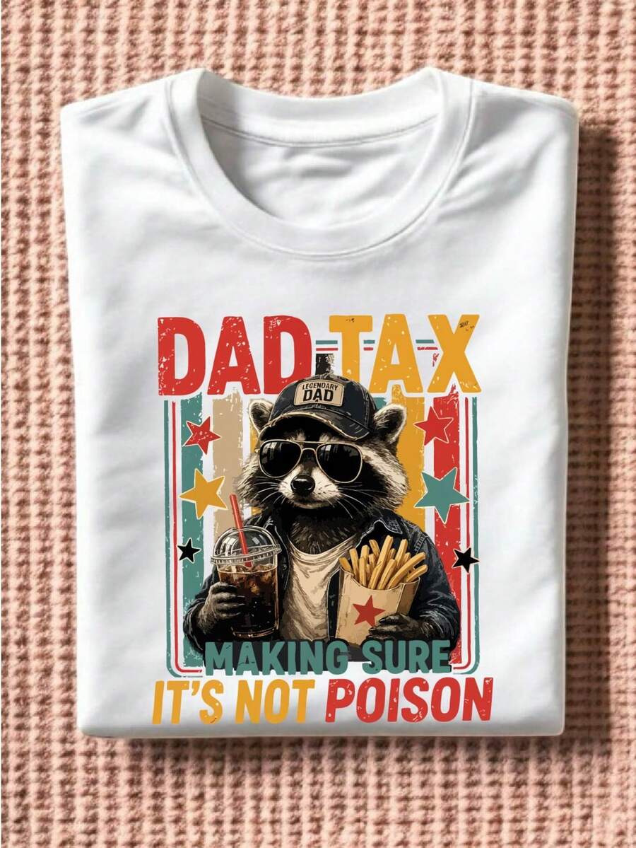 Retro Dad Tax Raccoon T-Shirt