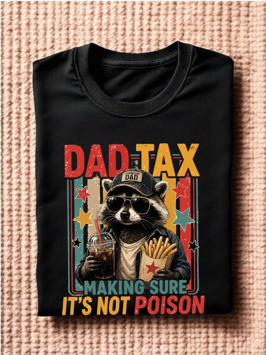 Retro Dad Tax Raccoon T-Shirt