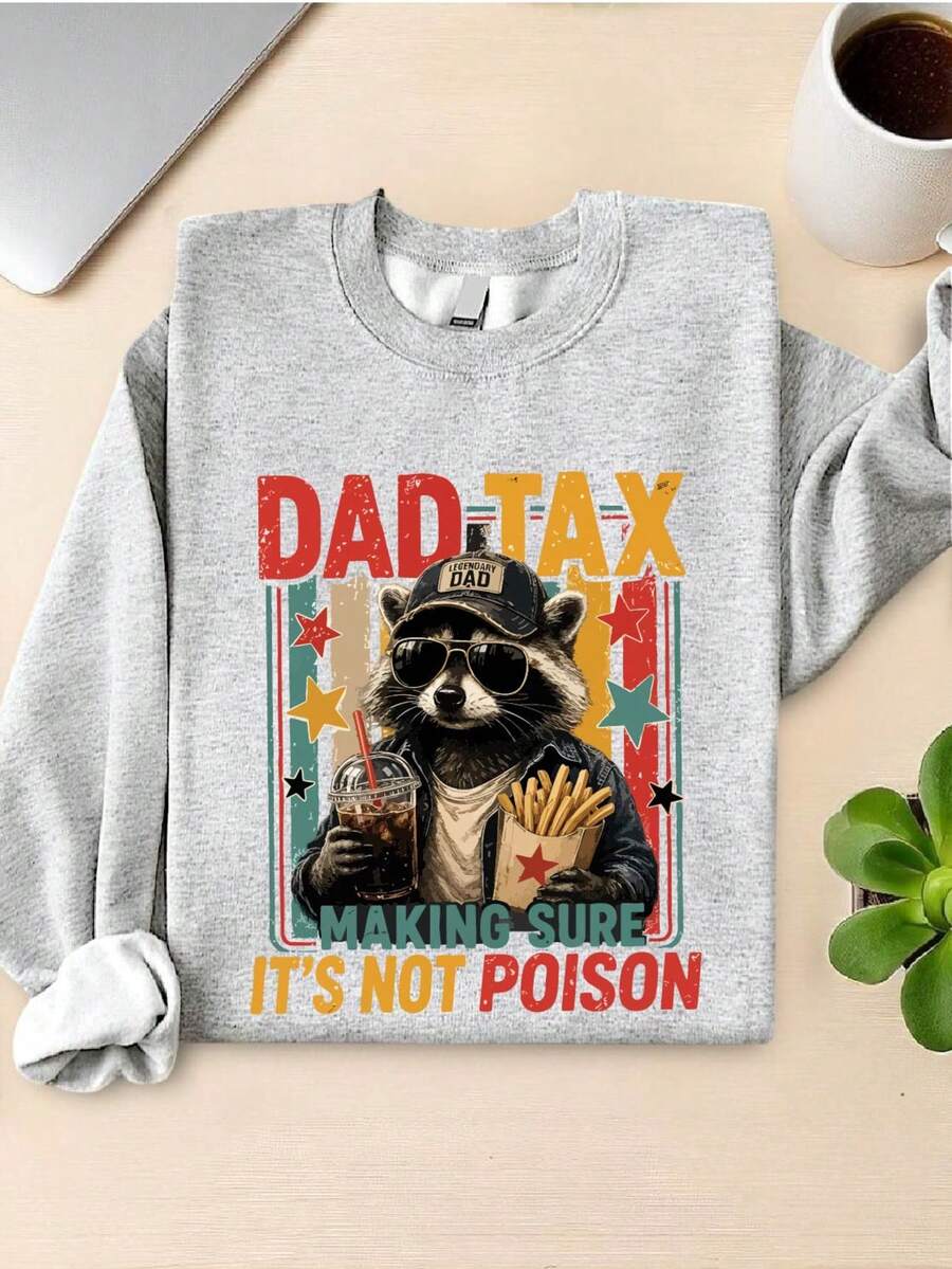 Retro Dad Tax Raccoon Sweatshirt