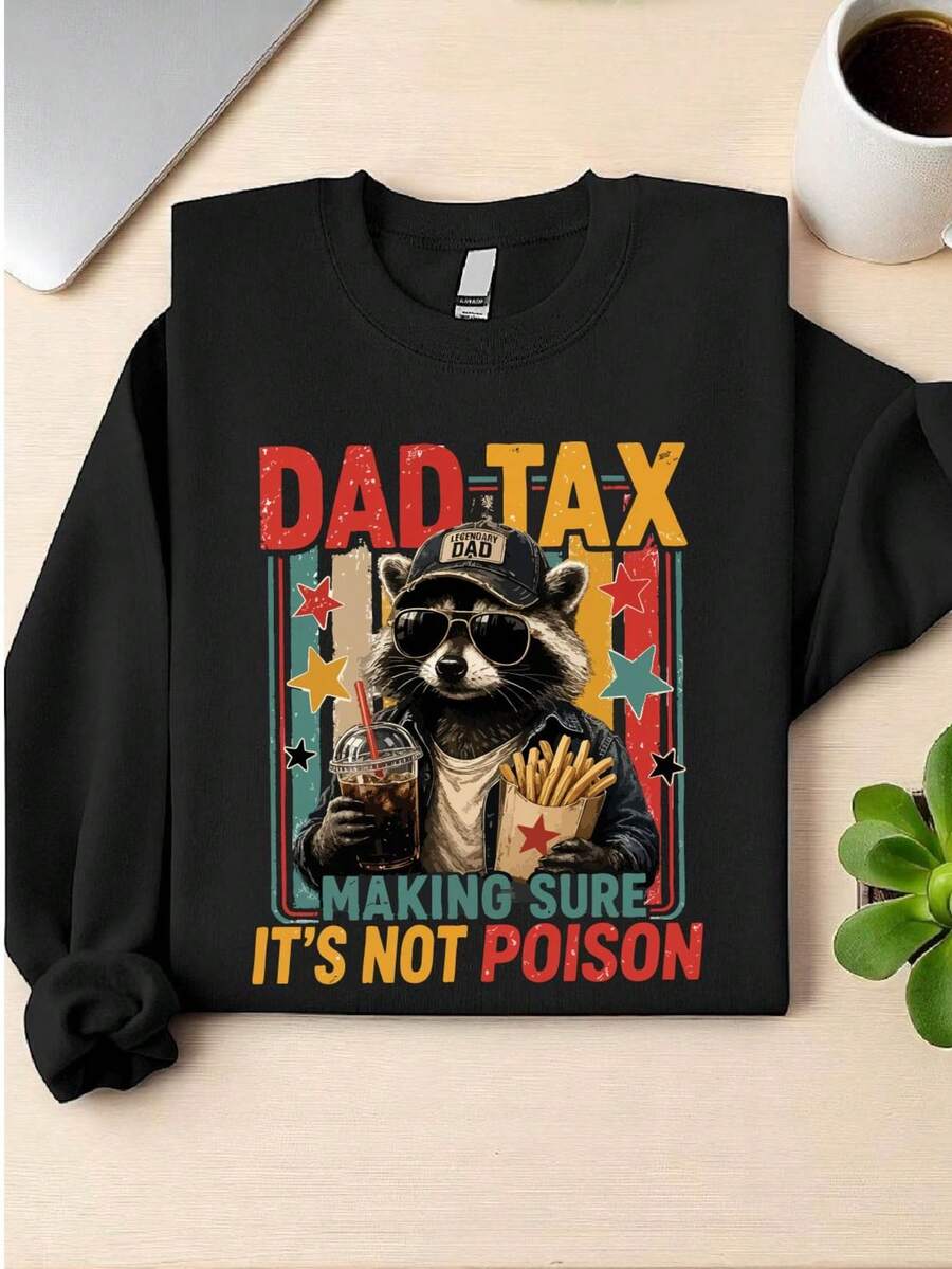 Retro Dad Tax Raccoon Sweatshirt