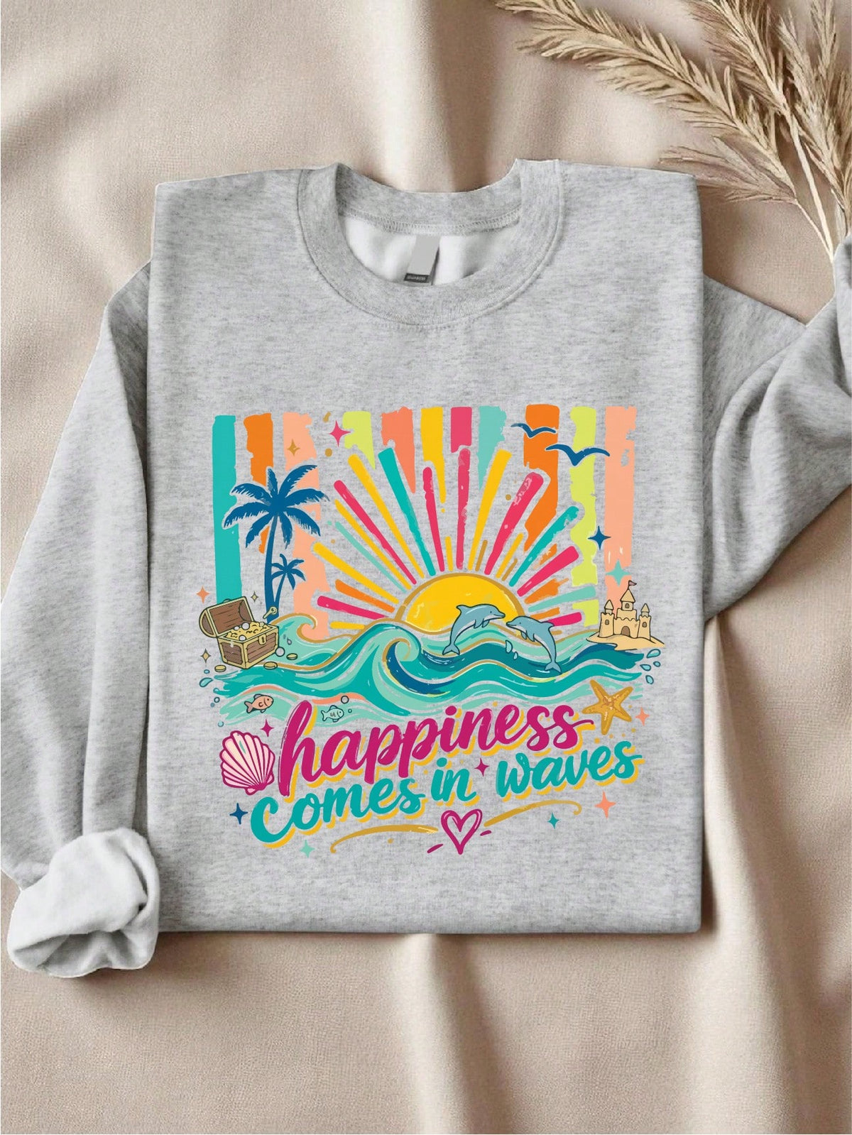 Happiness Comes In Waves Sweatshirt