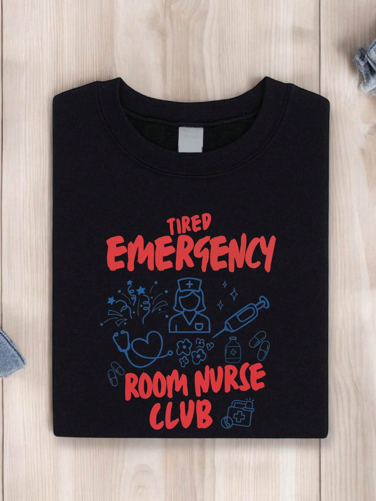 Tired Emergency Room Nurse Club T-Shirt