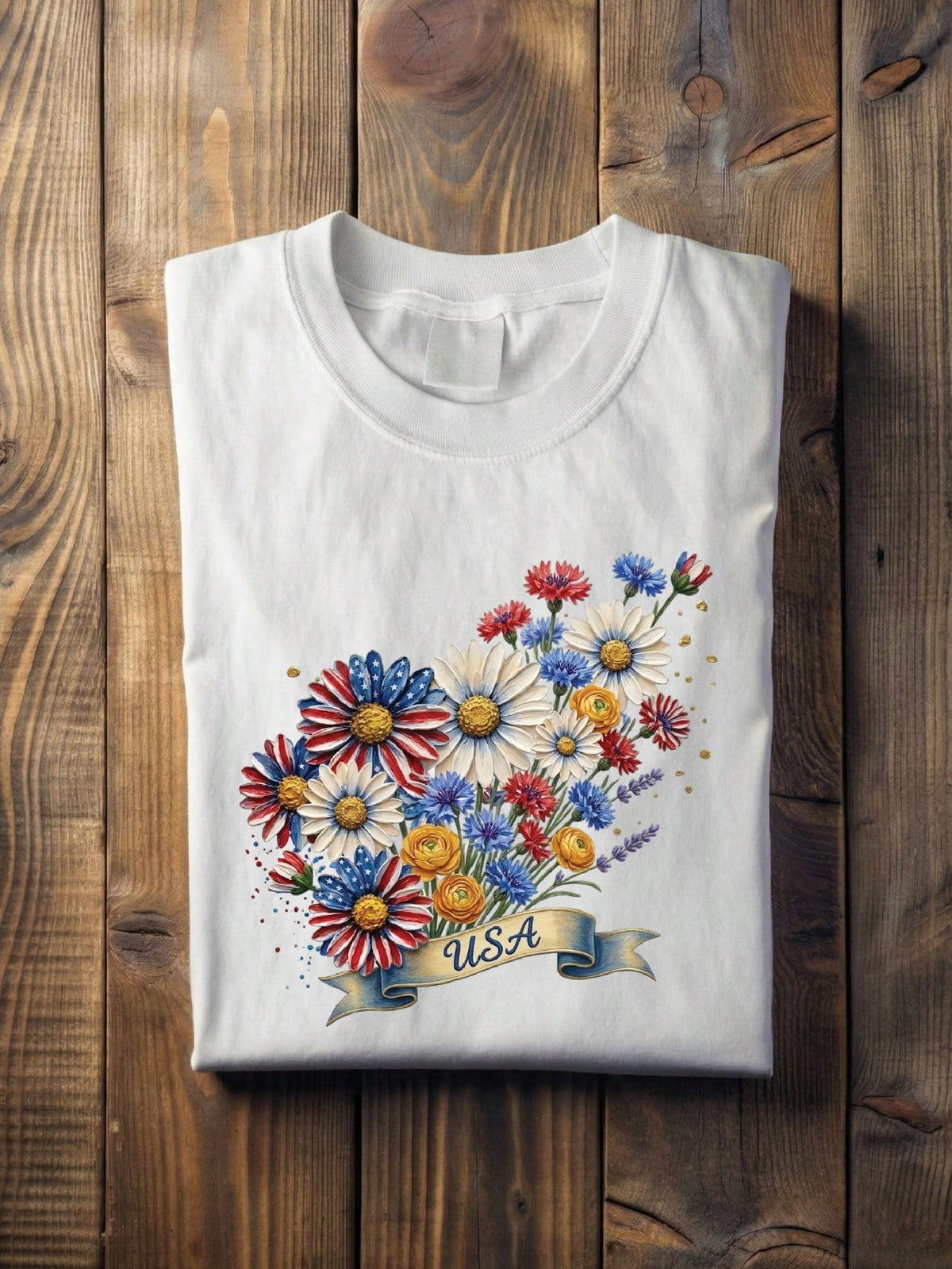 Floral USA T-Shirt