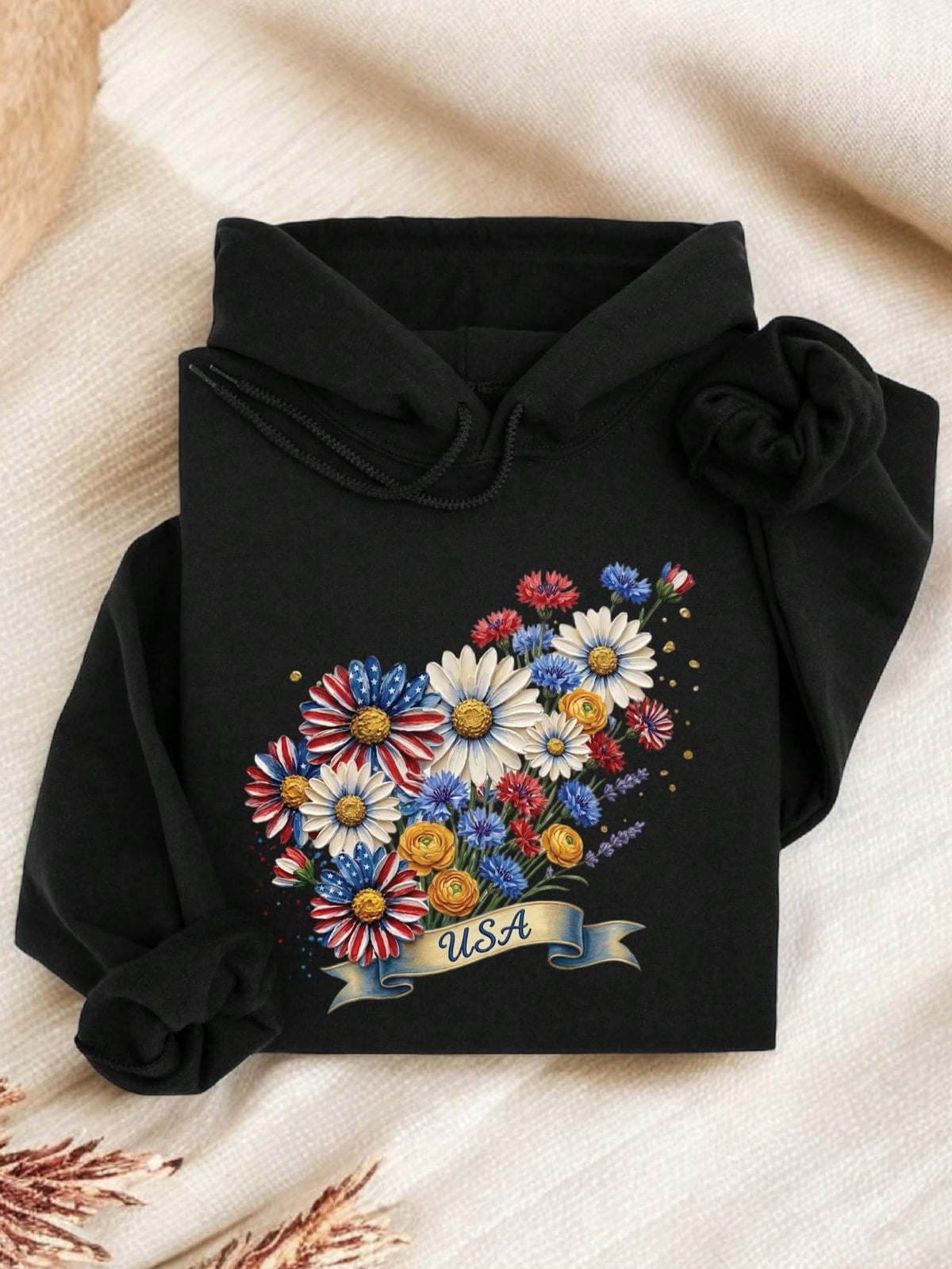 Floral USA Hoodie
